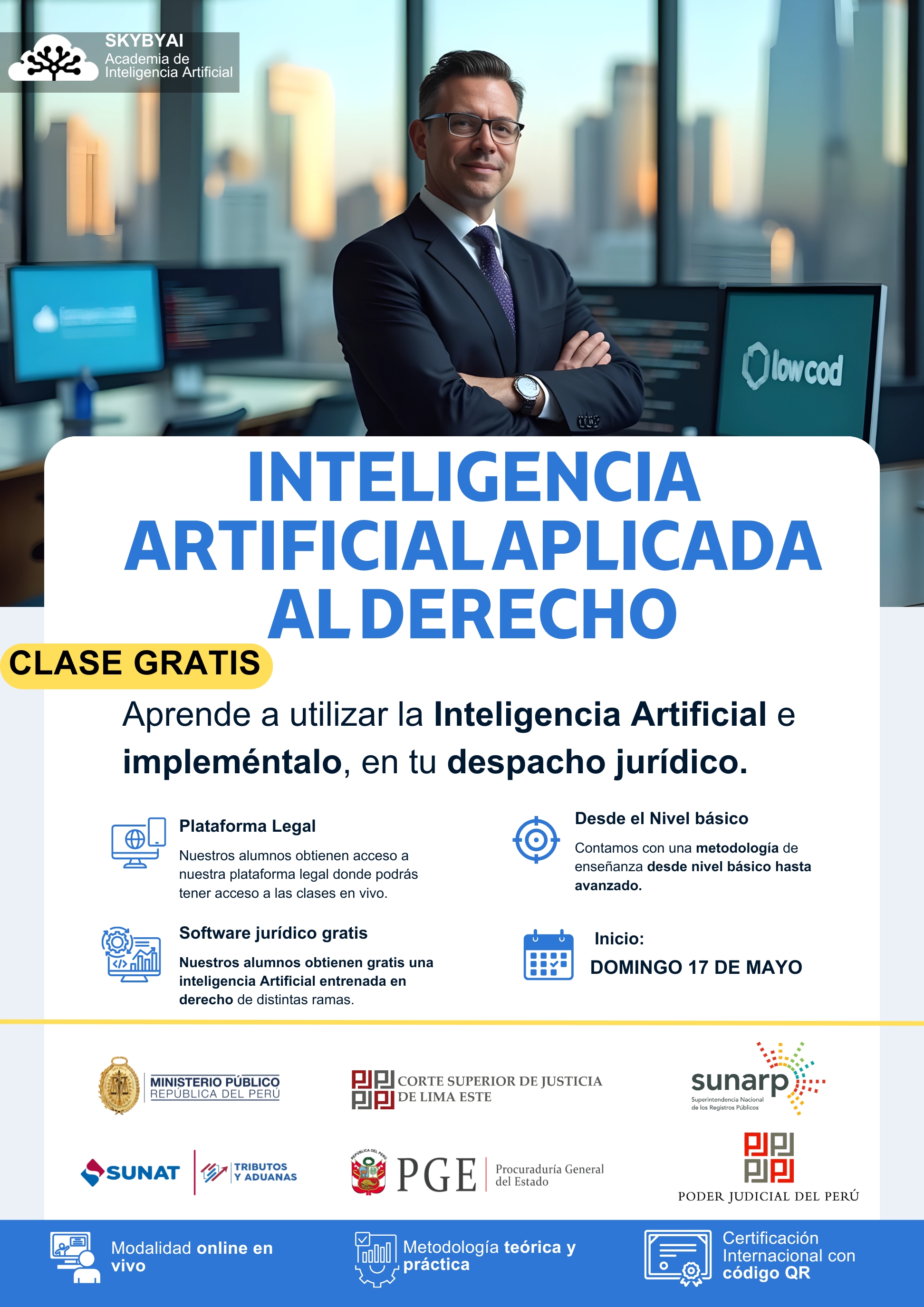 Flyer Inteligencia Artificial Aplicada al Derecho